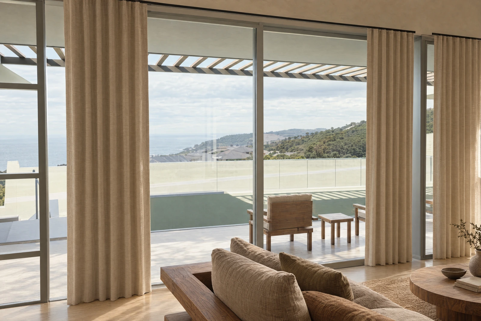 The proposed lounge opening toward the coastal outlook